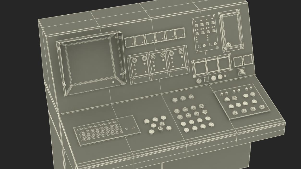 3D model Old Factory Computer