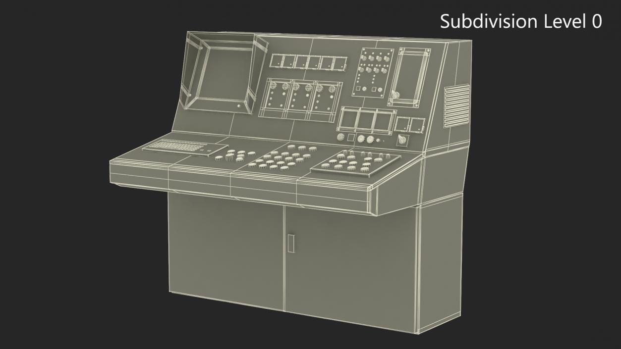 3D model Old Factory Computer