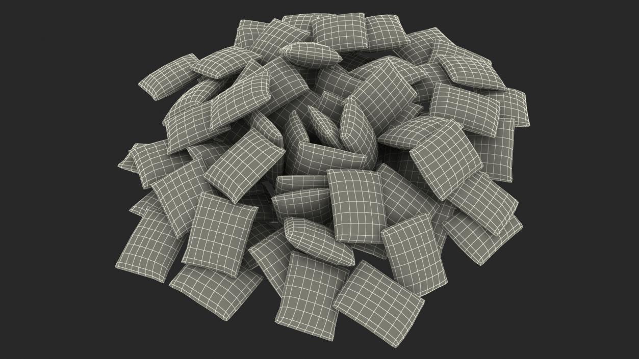 Pile of Breakfast Cereal Pads 3D model