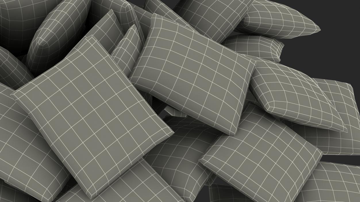 Pile of Breakfast Cereal Pads 3D model