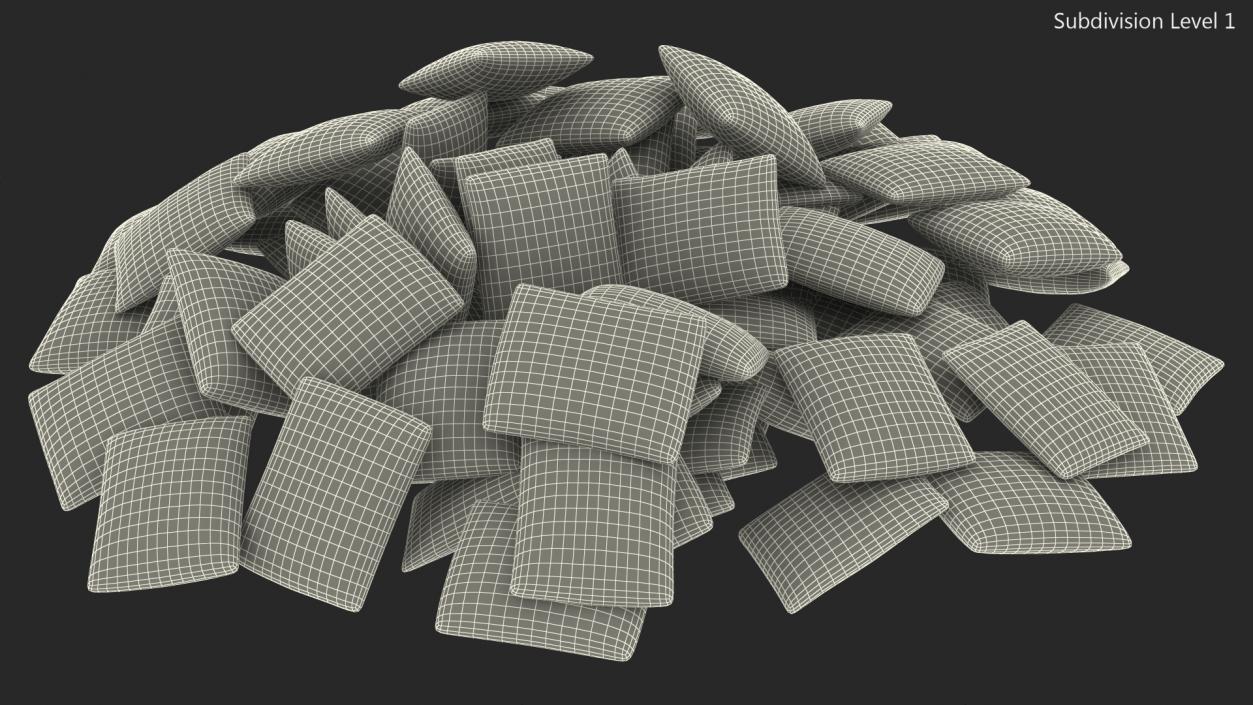 Pile of Breakfast Cereal Pads 3D model