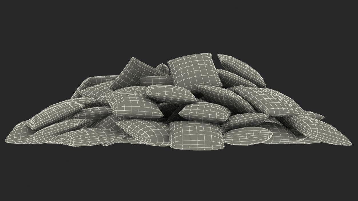 Pile of Breakfast Cereal Pads 3D model