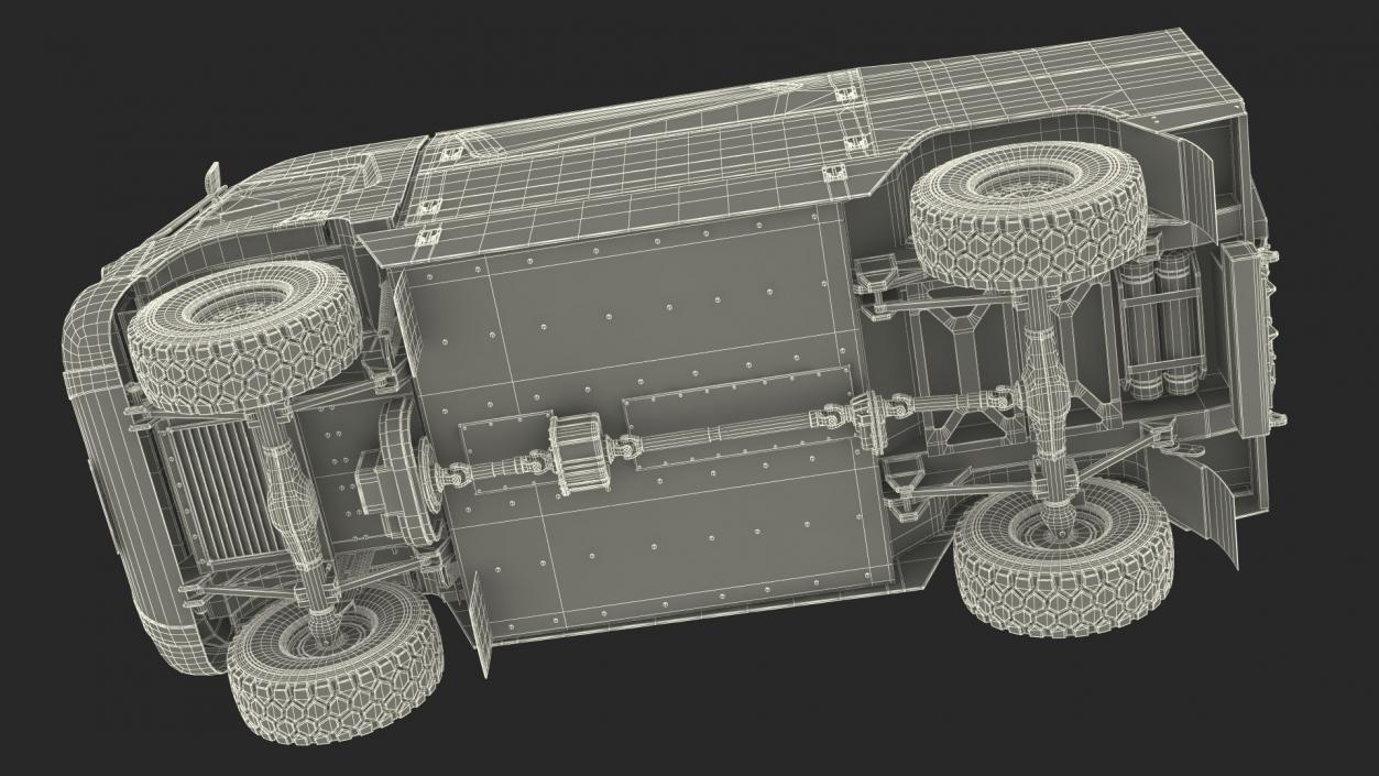 Electric Hydrogen Racing Truck Rigged 3D