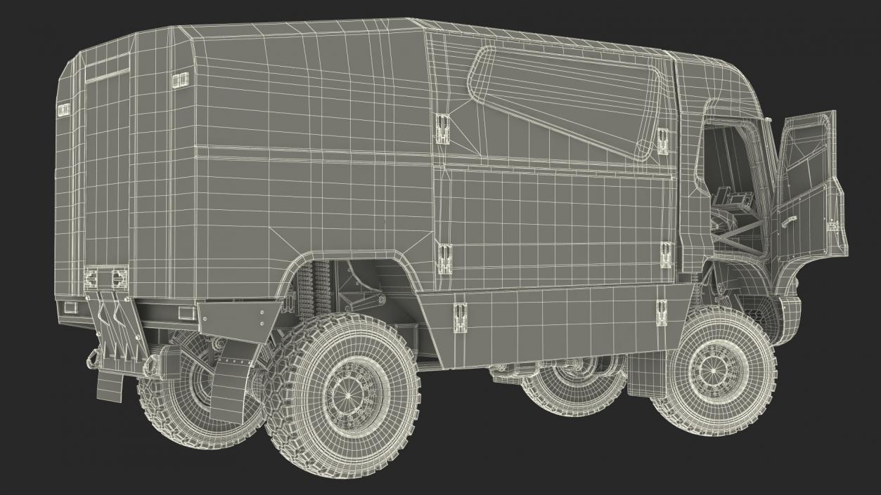 Electric Hydrogen Racing Truck Rigged 3D