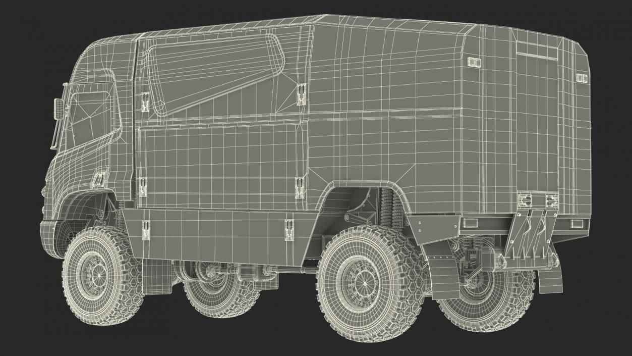 Electric Hydrogen Racing Truck Rigged 3D