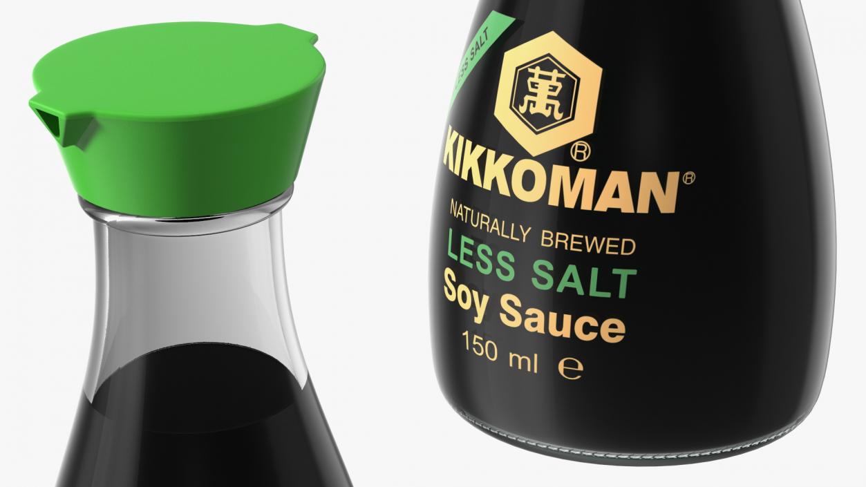 3D Soy Sauce Kikkoman Less Salt model