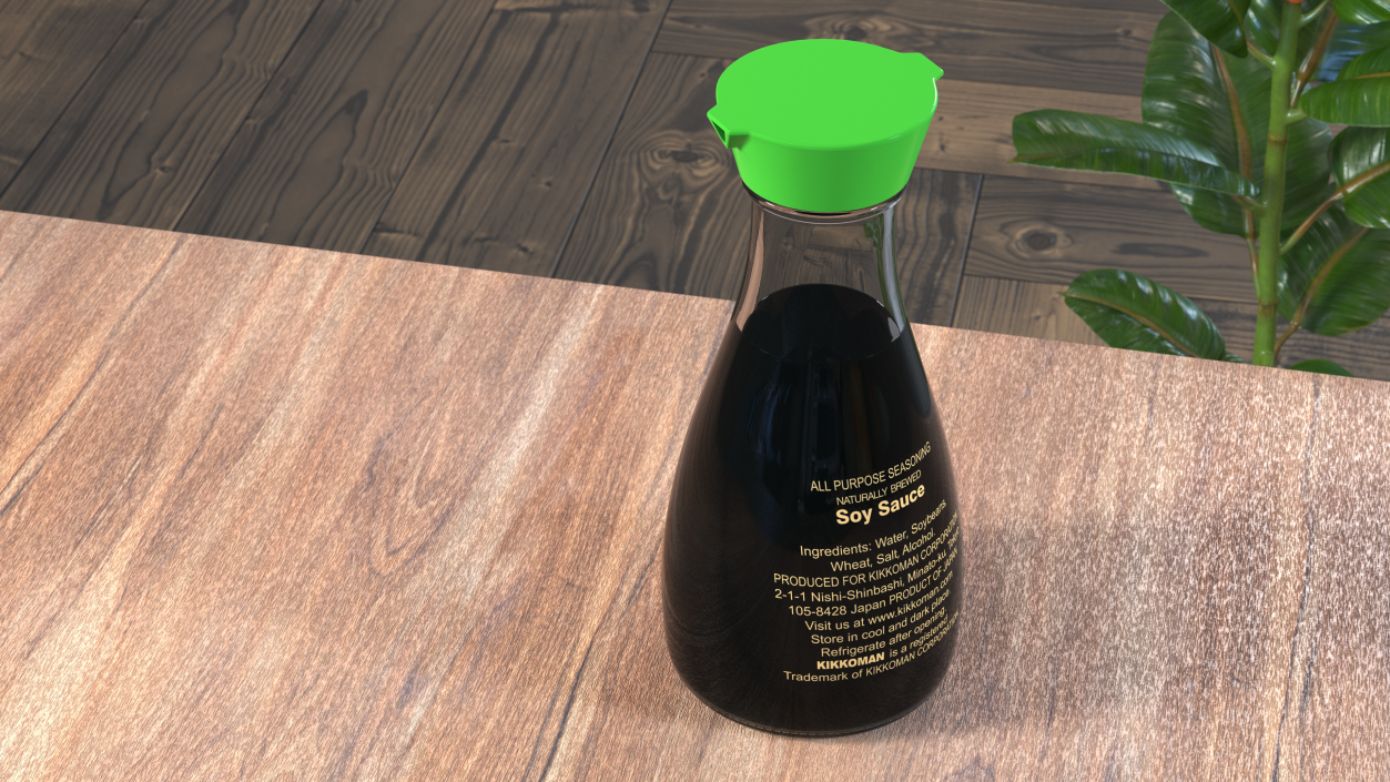 3D Soy Sauce Kikkoman Less Salt model