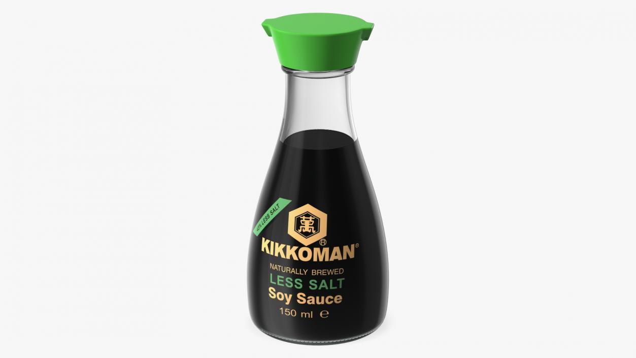 3D Soy Sauce Kikkoman Less Salt model