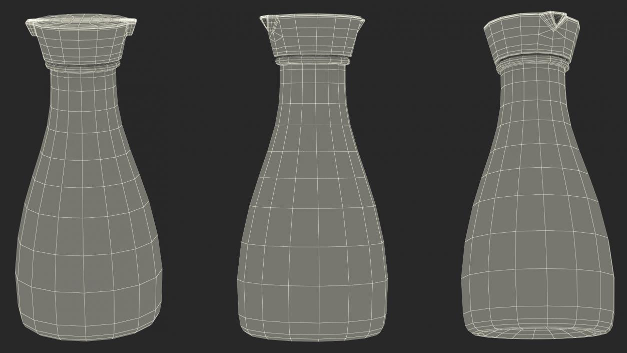 3D Soy Sauce Kikkoman Less Salt model