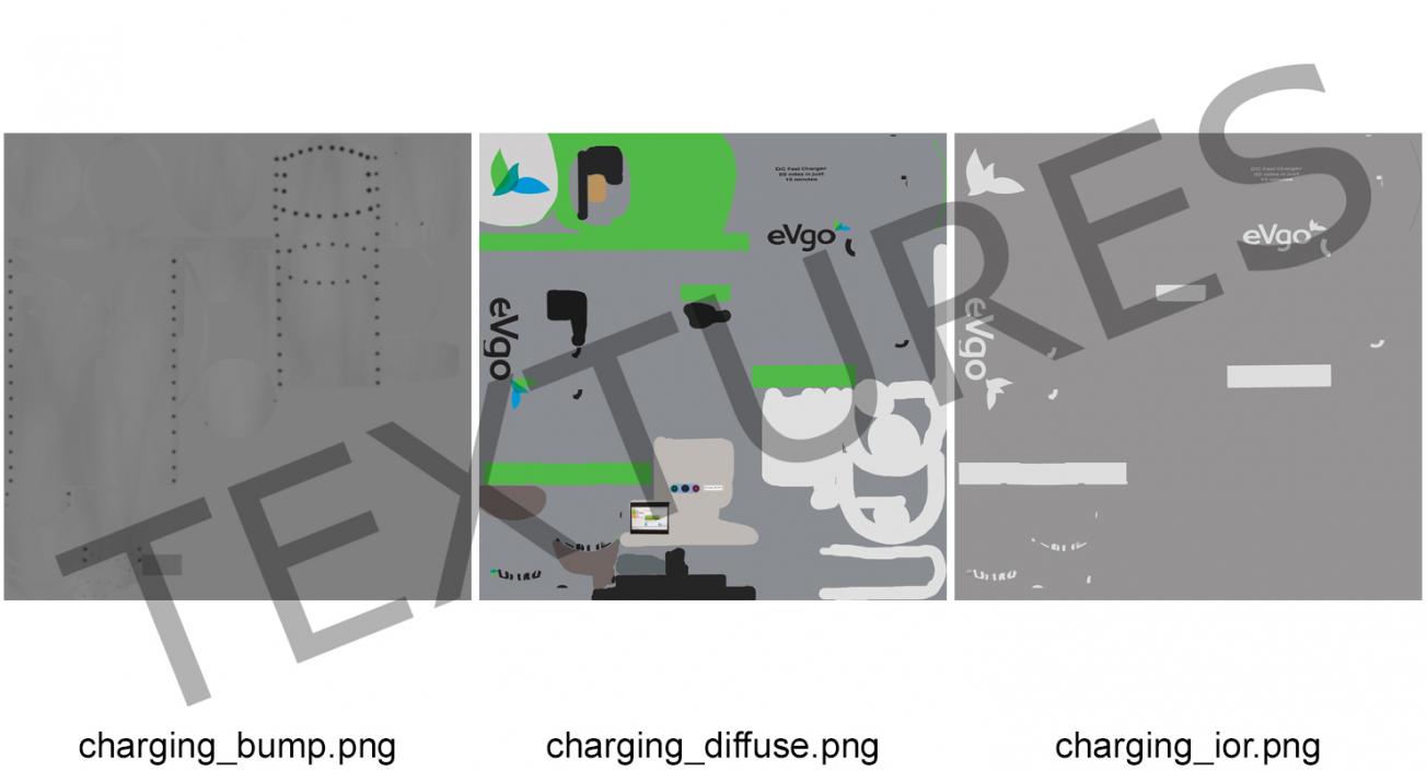 3D Electric Vehicle Charging Station eVgo model