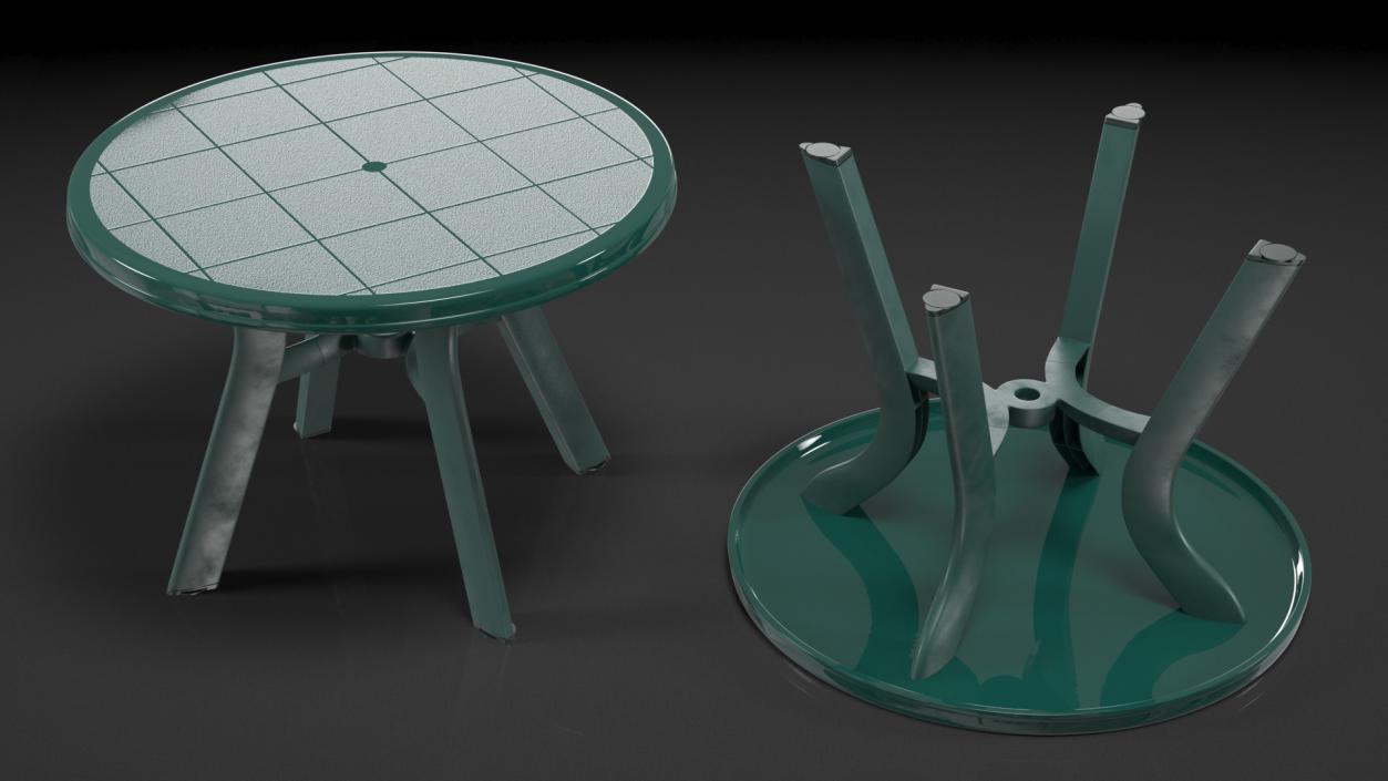 Plastic Table Green 3D model