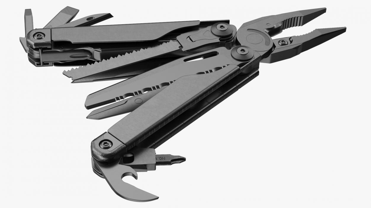 3D model Multitool Black Open