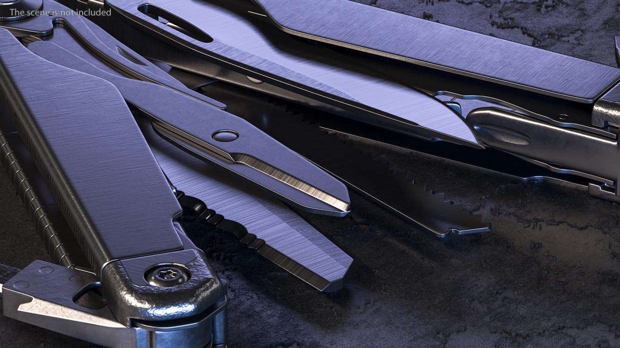 3D model Multitool Black Open