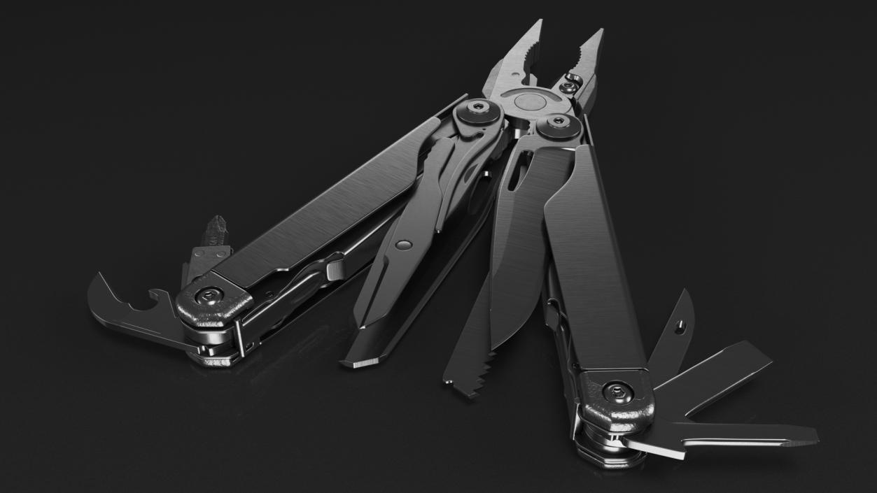 3D model Multitool Black Open