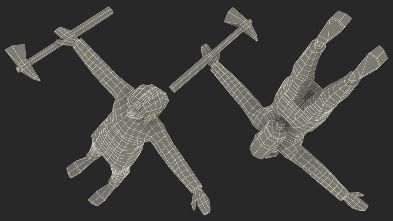 3D Firefighter Low Poly Rigged for Maya