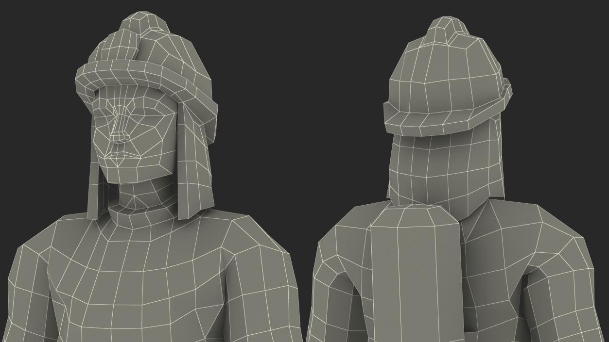 3D Firefighter Low Poly Rigged for Maya