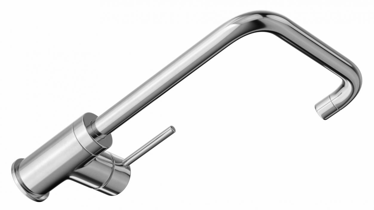 3D Angular Single Lever Sink Mixer Chrome model