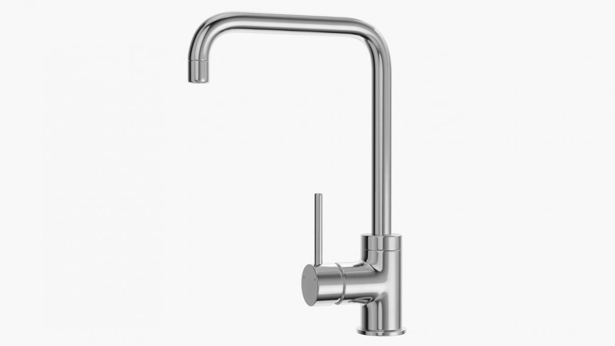 3D Angular Single Lever Sink Mixer Chrome model