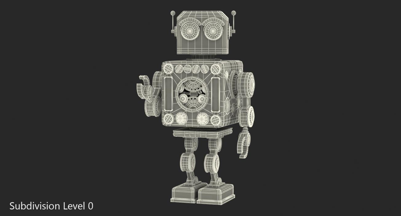 3D model Retro Robot Toy