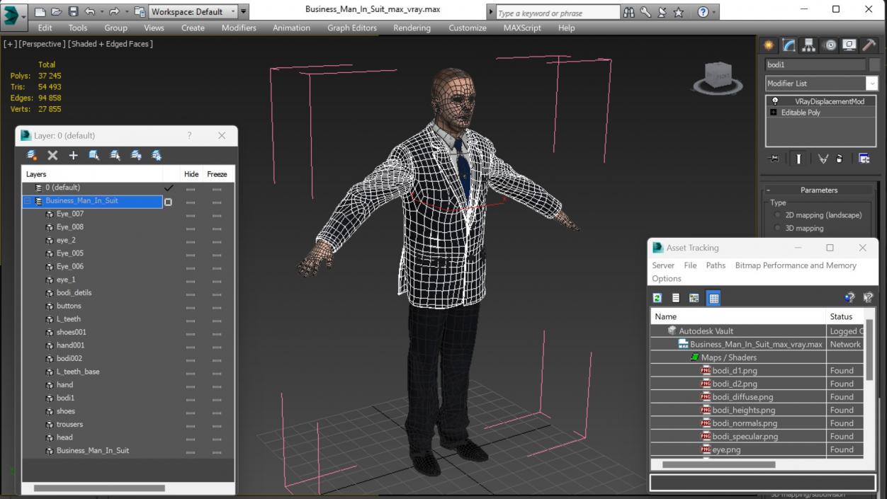 3D model Business Man In Suit