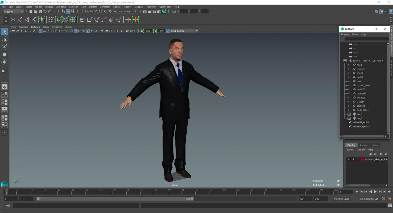 3D model Business Man In Suit