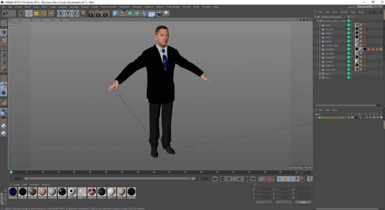 3D model Business Man In Suit