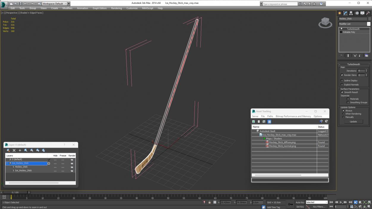 3D Ice Hockey Stick 2 model