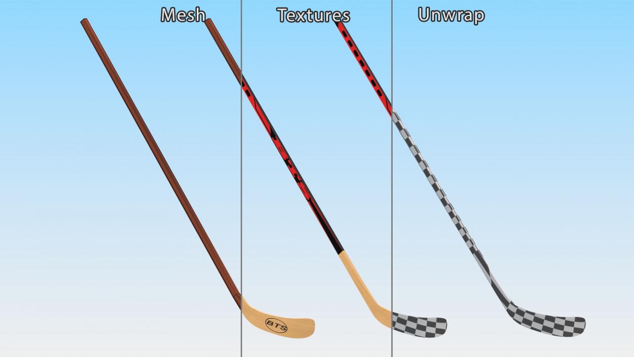 3D Ice Hockey Stick 2 model