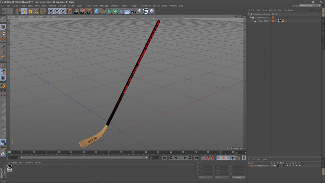 3D Ice Hockey Stick 2 model