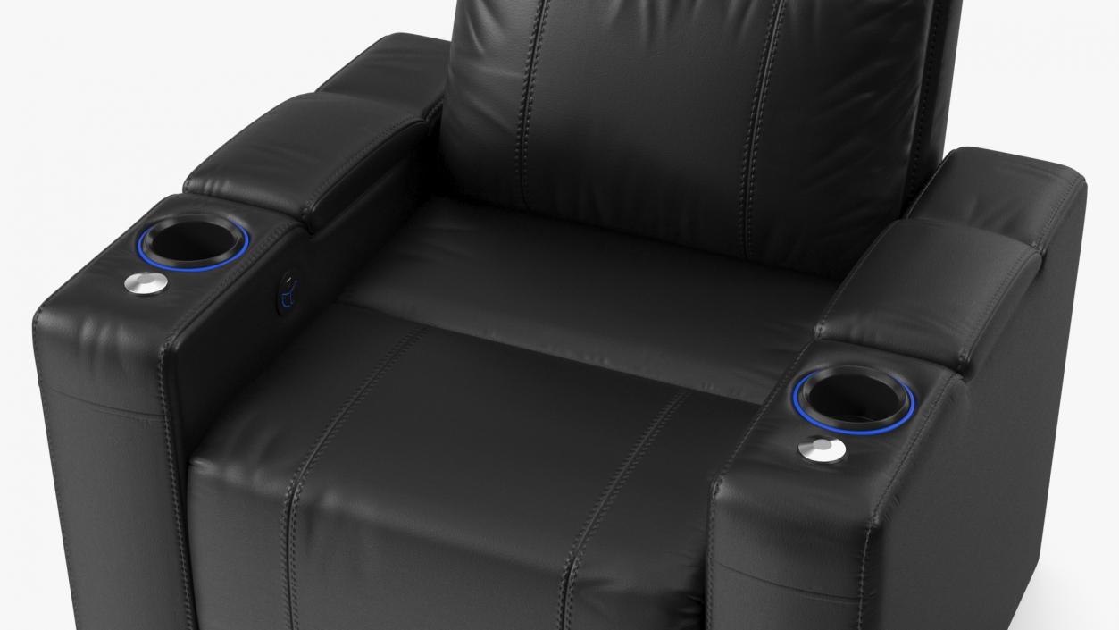 3D model Valencia Home Theater Seating Black