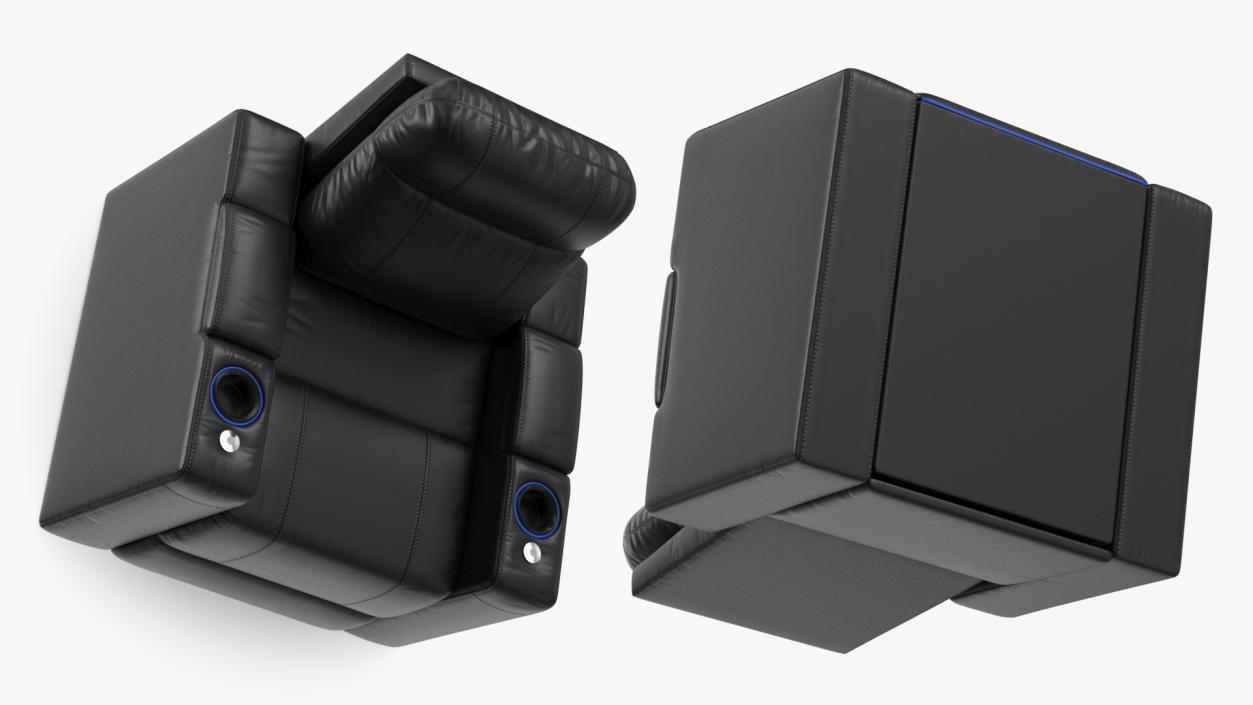 3D model Valencia Home Theater Seating Black