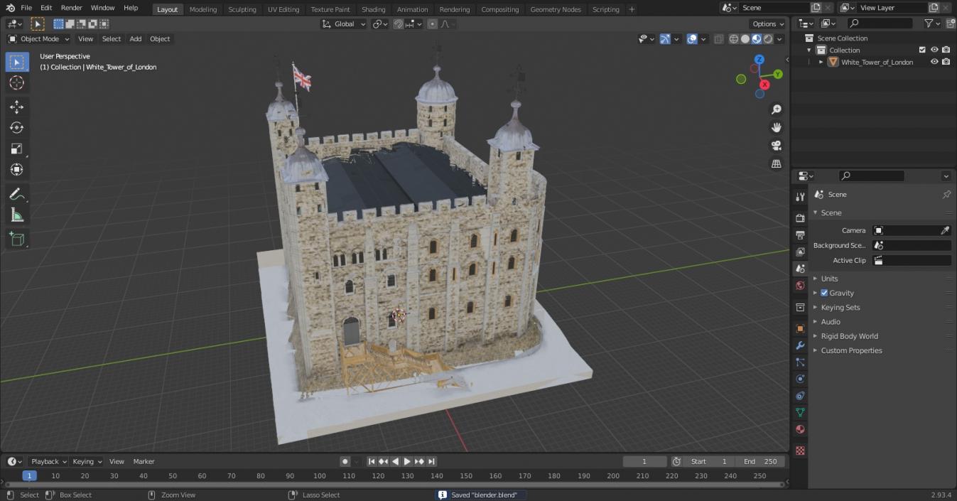 3D White Tower of London