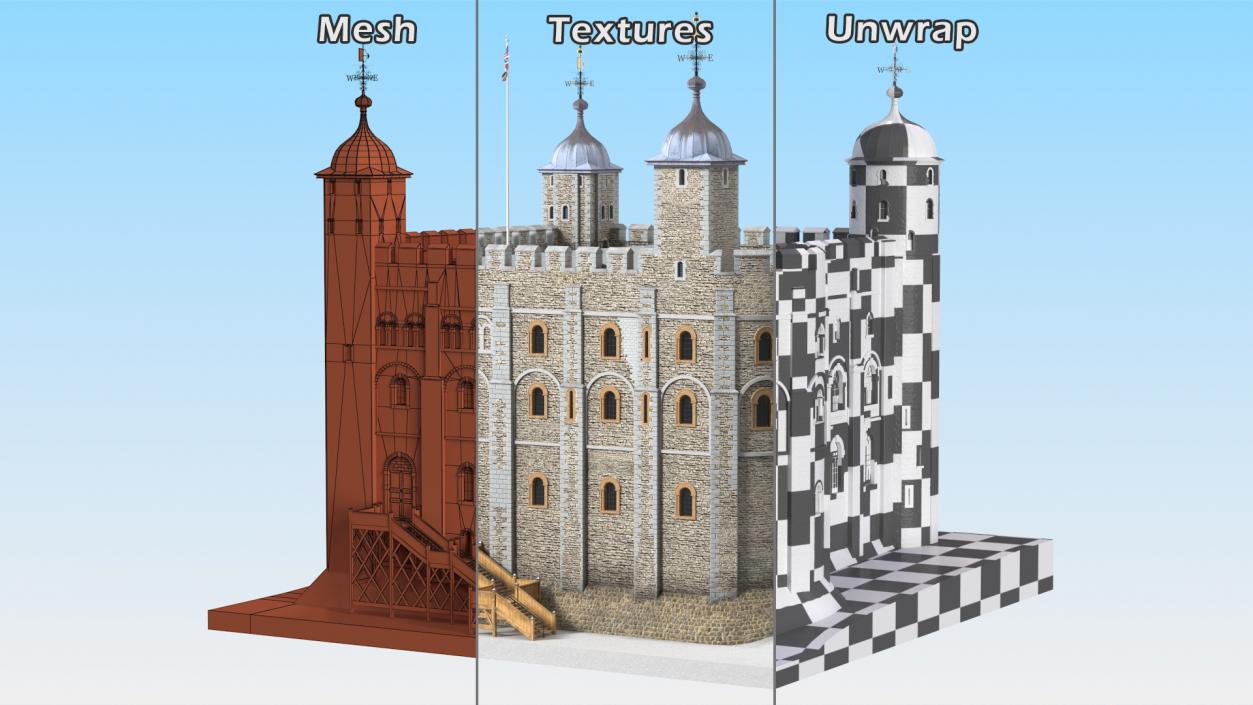 3D White Tower of London