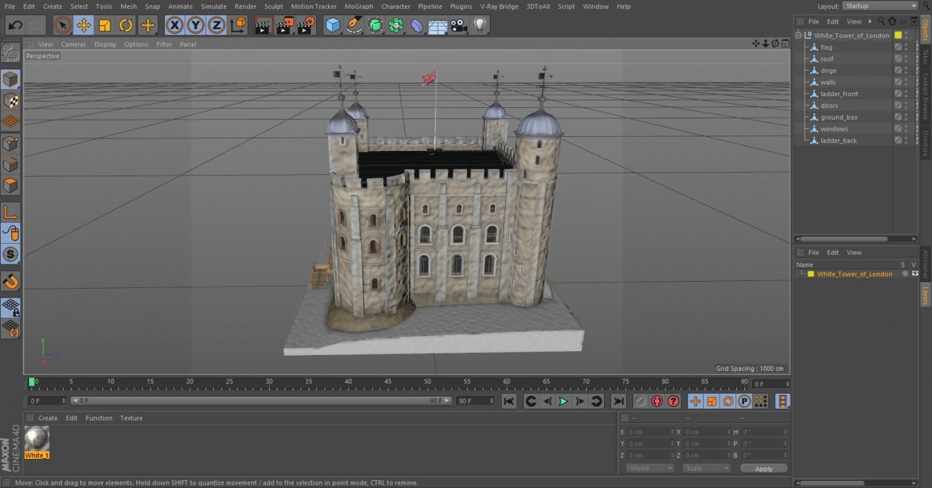 3D White Tower of London