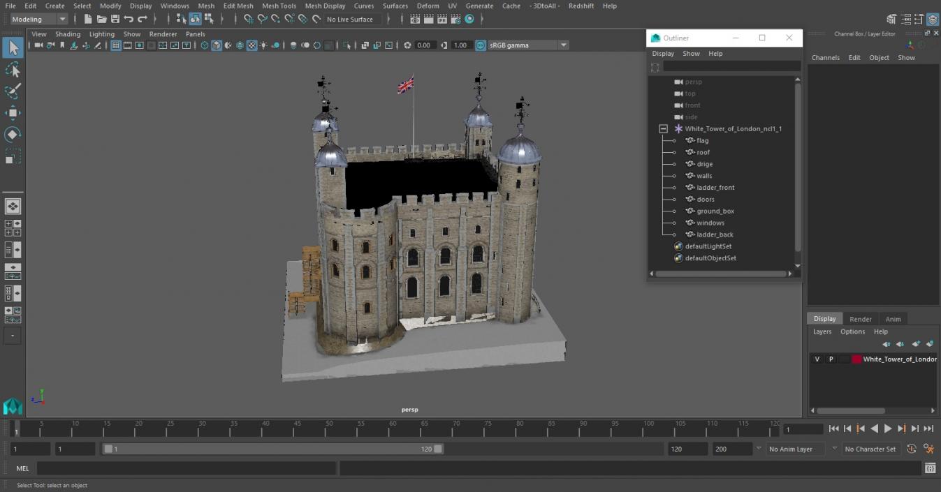 3D White Tower of London