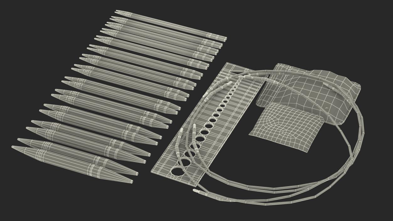 Black Sewing and Knitting Kit 3D model