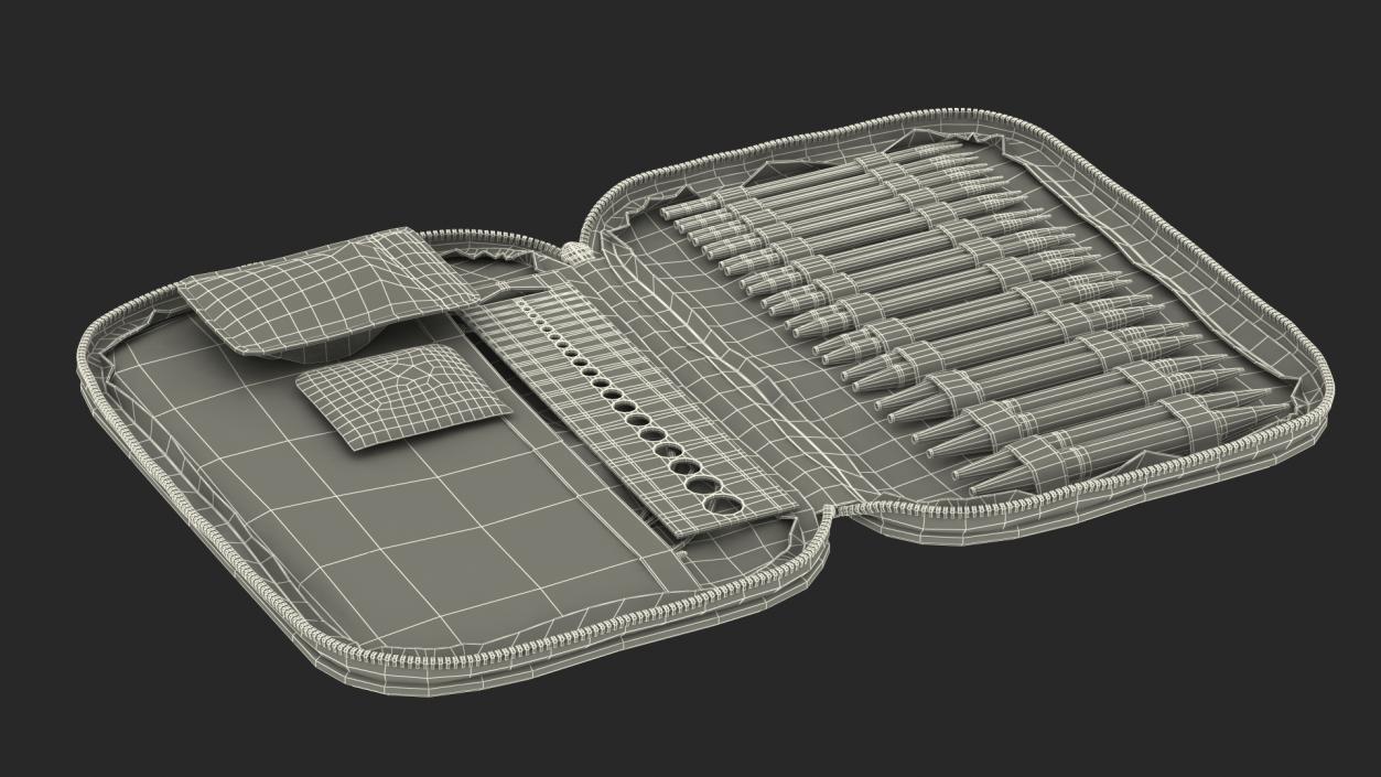 Black Sewing and Knitting Kit 3D model