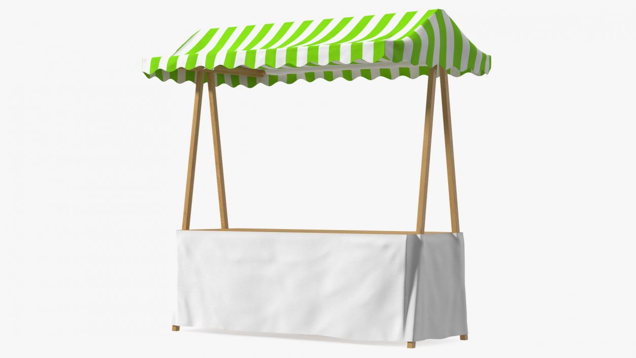 Wooden Market Stall 3D model