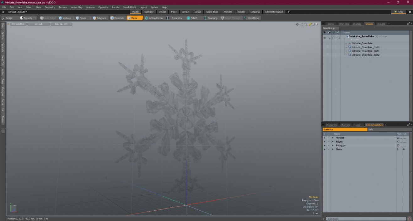 Intricate Snowflake 3D model