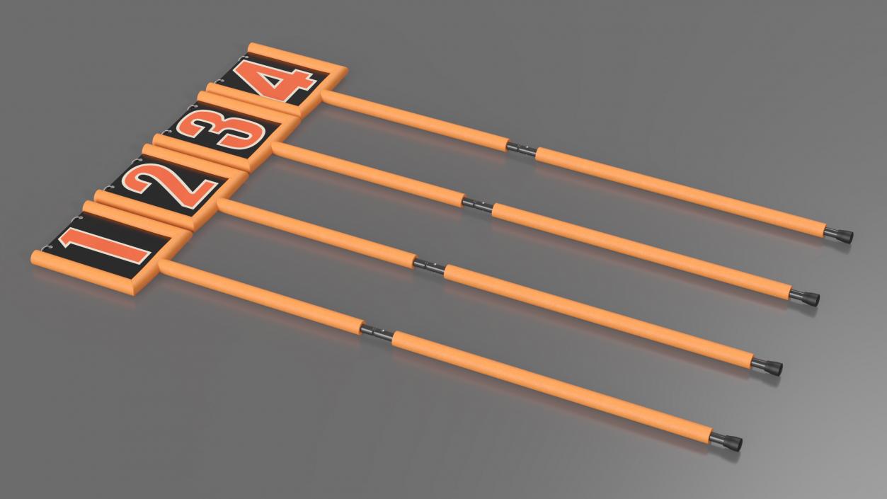 Down Markers for American Football 3D model