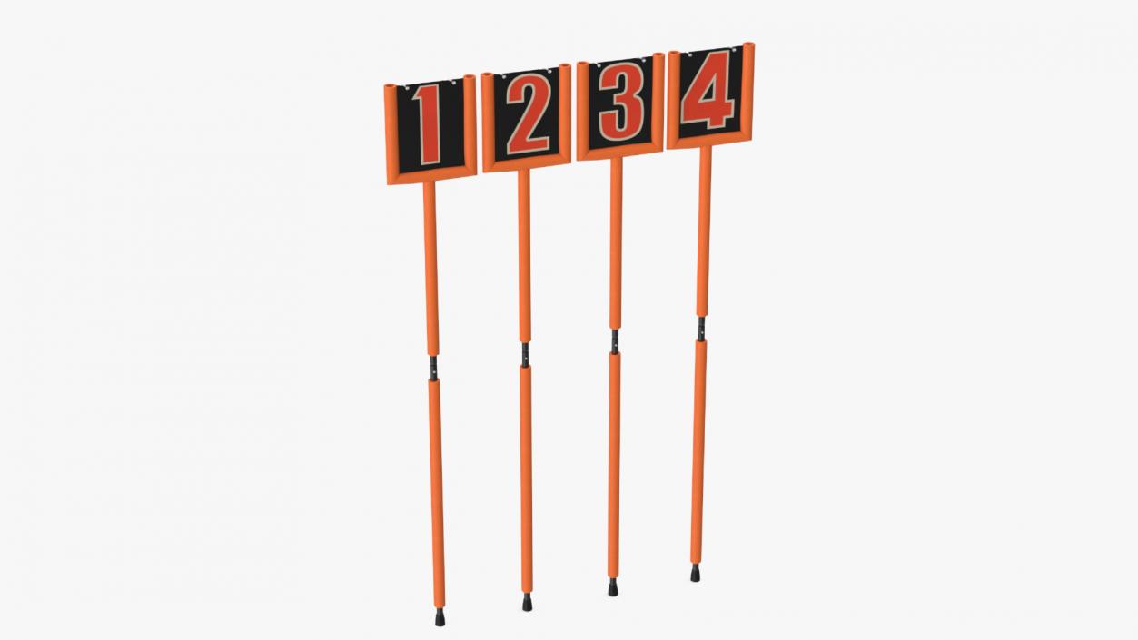 Down Markers for American Football 3D model