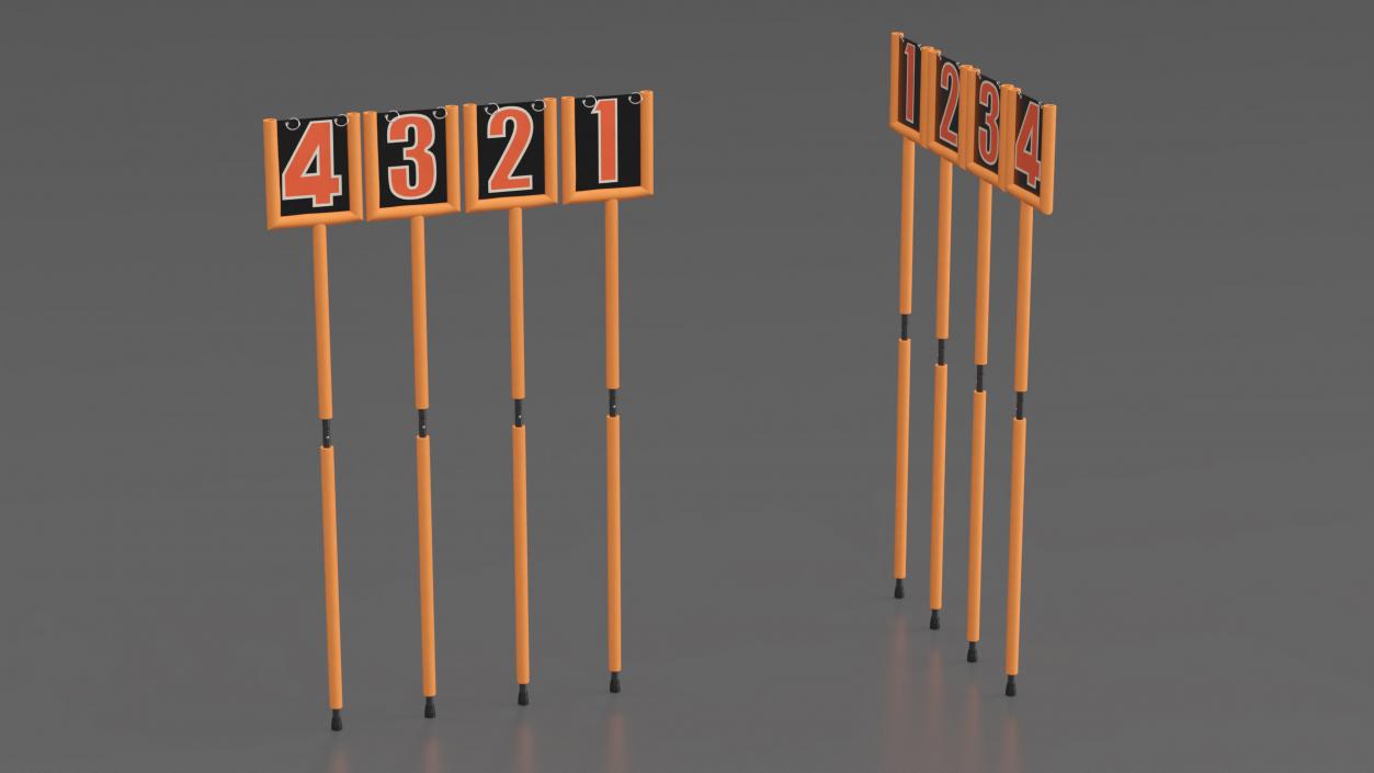 Down Markers for American Football 3D model