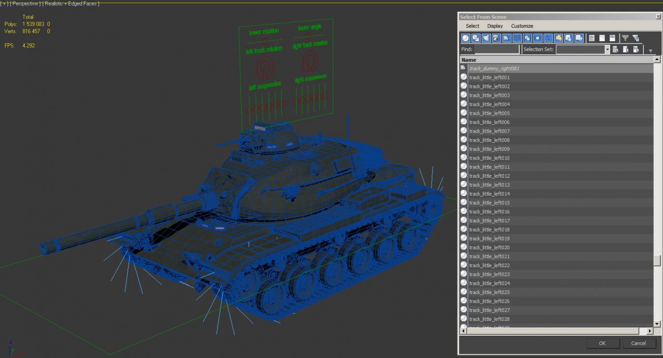 Main Battle Tank M60 Patton Rigged 3D model