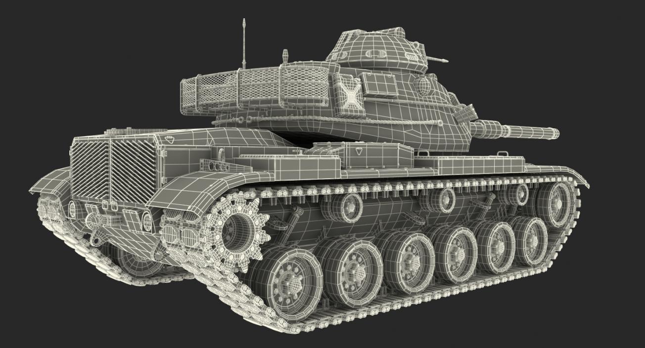 Main Battle Tank M60 Patton Rigged 3D model