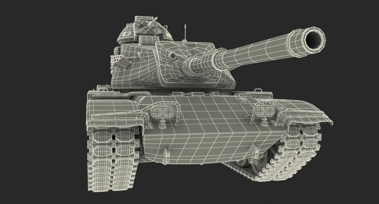 Main Battle Tank M60 Patton Rigged 3D model