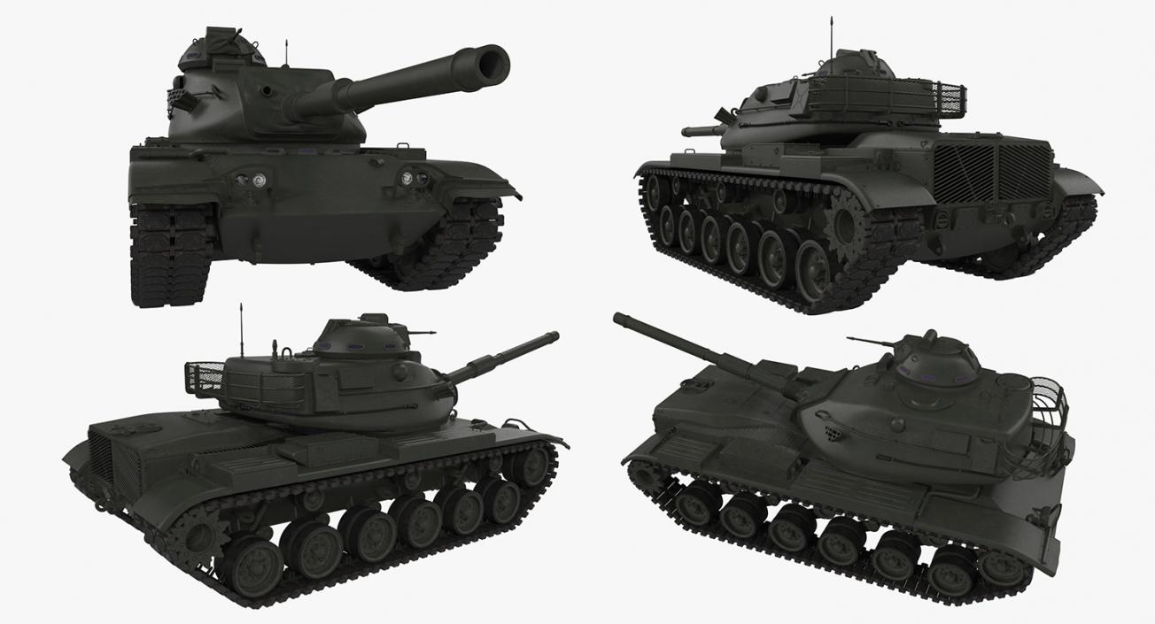 Main Battle Tank M60 Patton Rigged 3D model