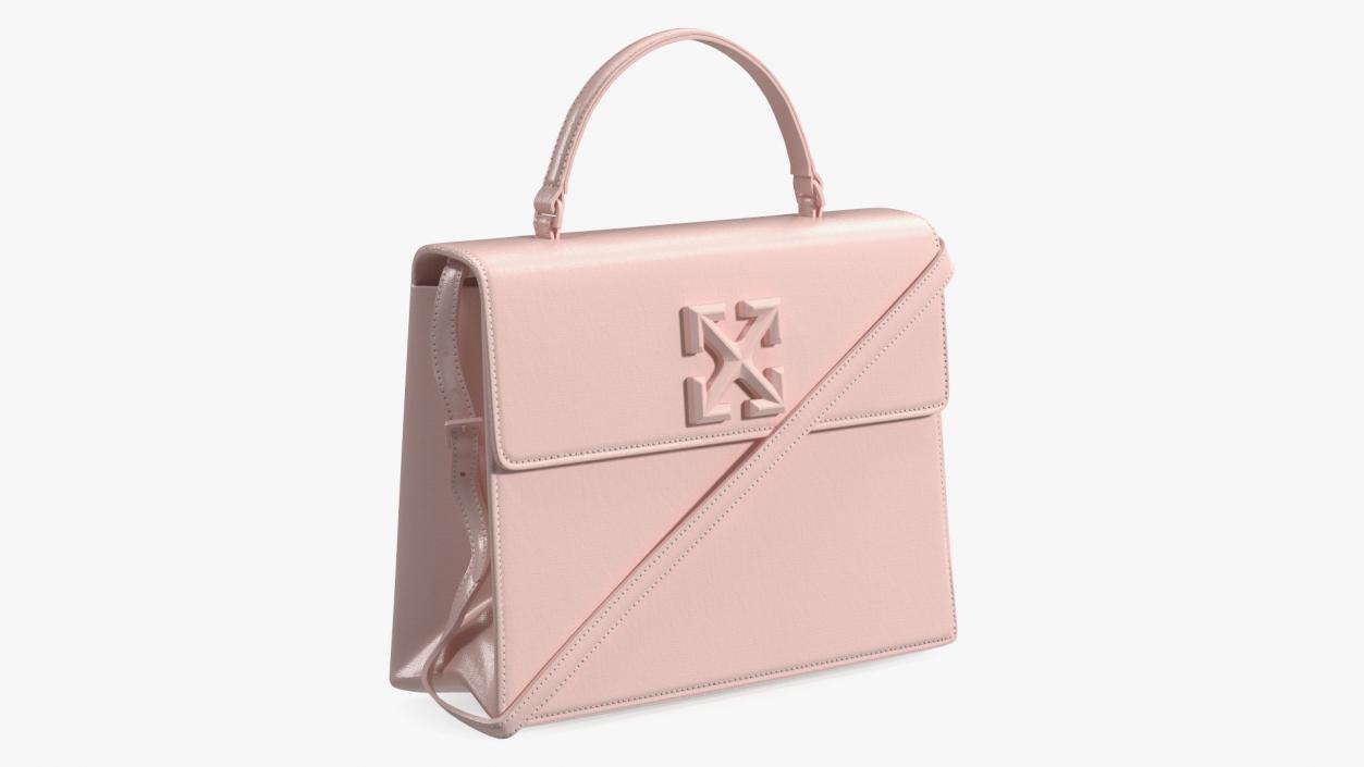 Handbag Off White Pink 3D