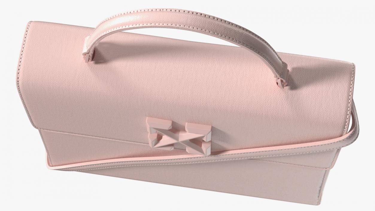 Handbag Off White Pink 3D