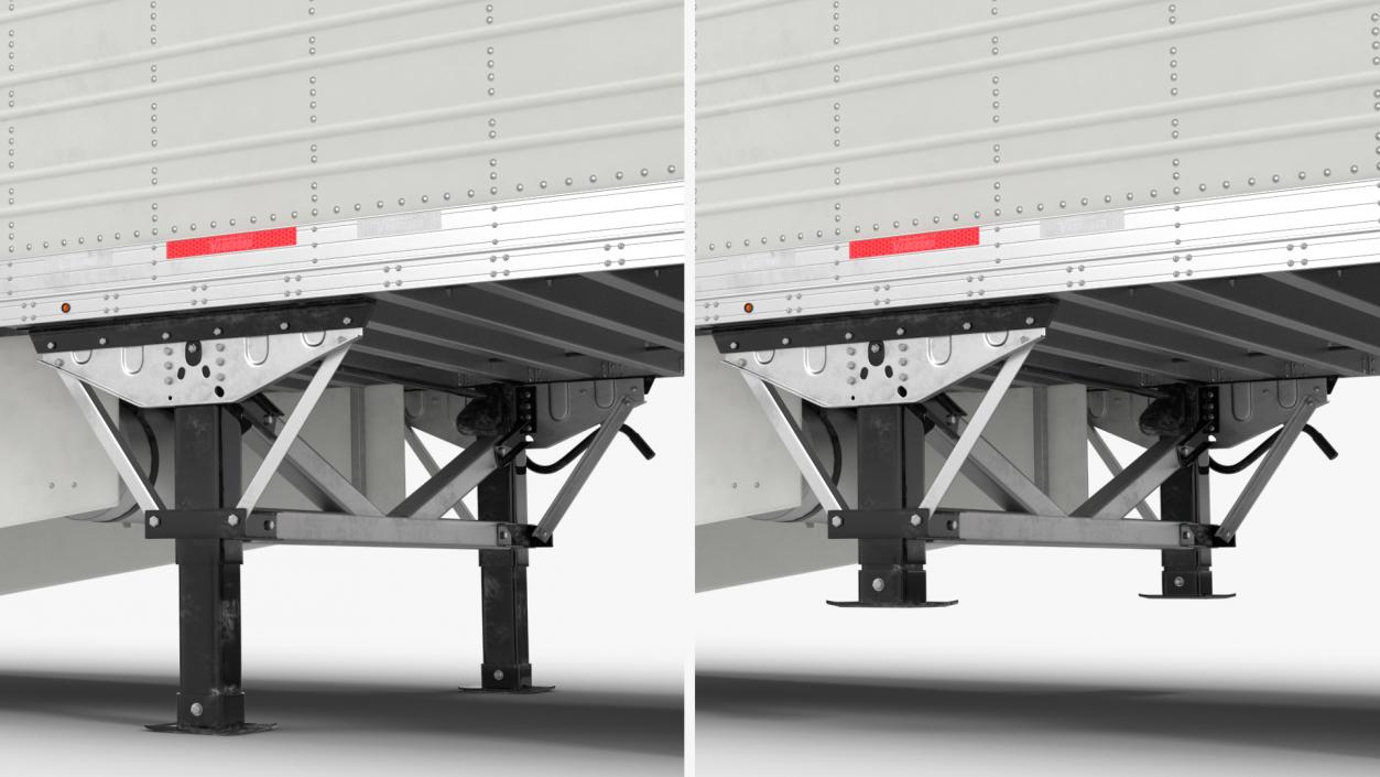 3D model Freightliner Truck with Reefer Trailer Rigged