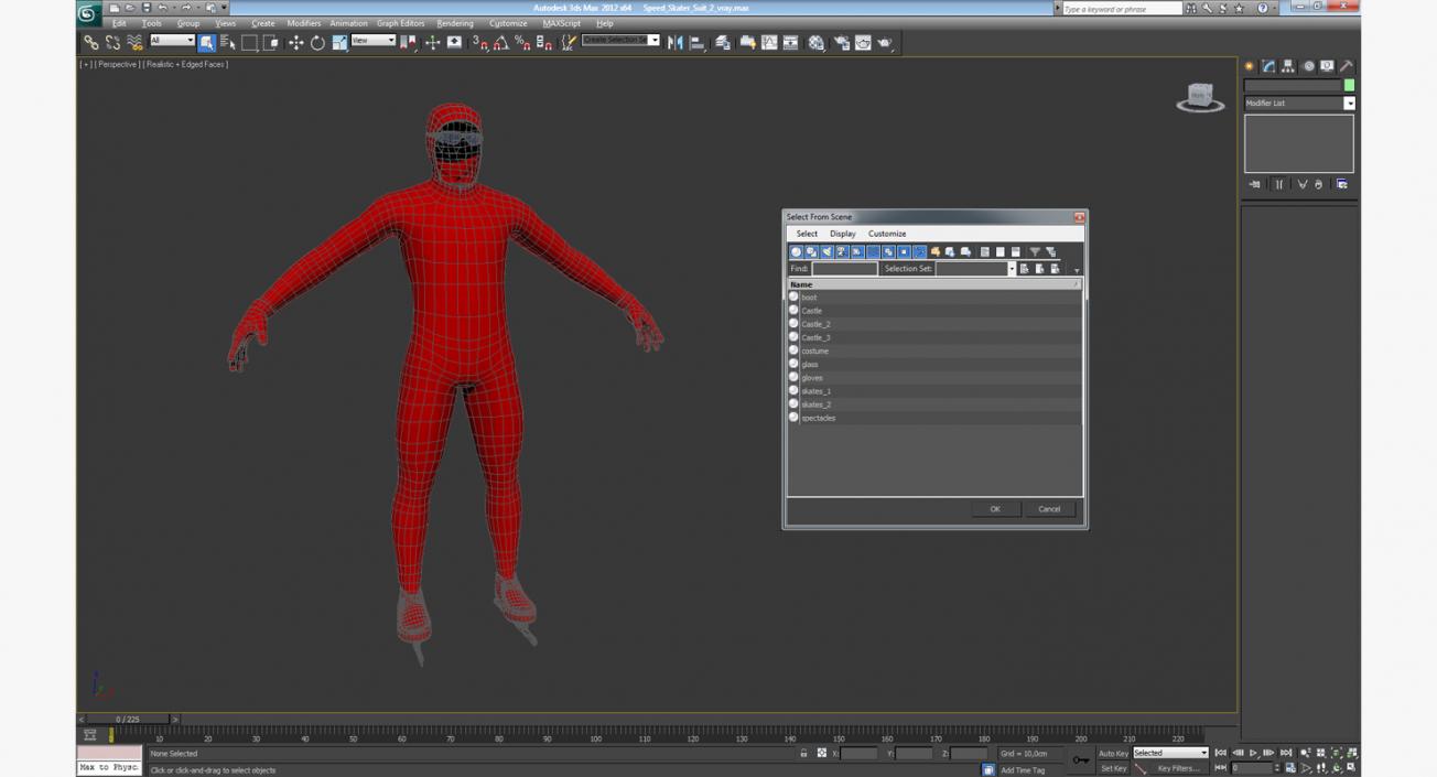 Speed Skater Suit 2 3D model